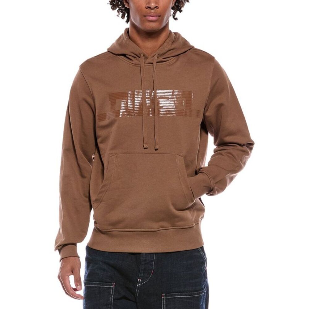 Diesel Mens Solid Hoodie, Brown